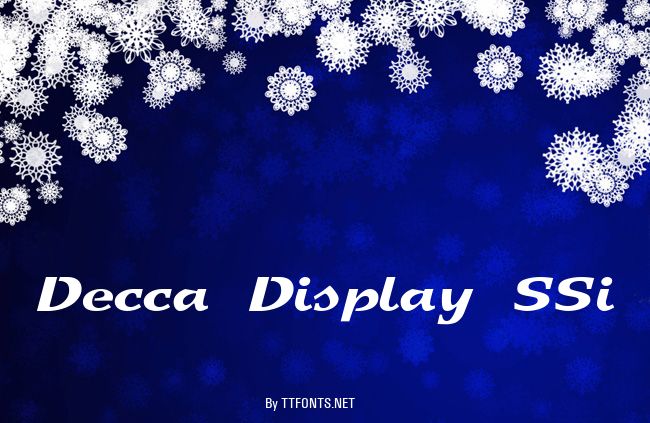 Decca Display SSi example